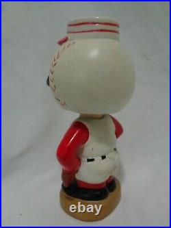 Vintage 1960s Cincinnati Reds Mr. Red Bobblehead Gold Base Great Condition