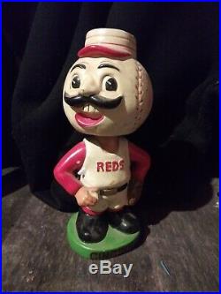 Vintage 1960s Cincinnati Reds Mr. Red Green Base Nodder Bobblehead
