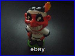 Vintage 1960s Cleveland Indians Chief Wahoo Nodder Round Green Base
