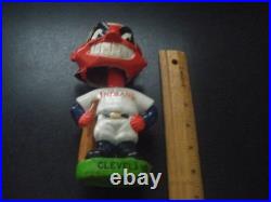 Vintage 1960s Cleveland Indians Chief Wahoo Nodder Round Green Base