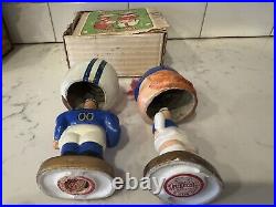 Vintage 1960s Dallas Cowboys Kissing Pair Bobblehead Nodder With Original Box Vintage 1960s Dallas Cowboys Kissing Pair Bobblehead Nodder With Original Box