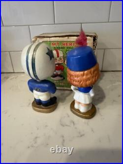Vintage 1960s Dallas Cowboys Kissing Pair Bobblehead Nodder With Original Box Vintage 1960s Dallas Cowboys Kissing Pair Bobblehead Nodder With Original Box