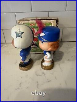 Vintage 1960s Dallas Cowboys Kissing Pair Bobblehead Nodder With Original Box Vintage 1960s Dallas Cowboys Kissing Pair Bobblehead Nodder With Original Box