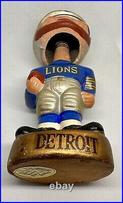 Vintage 1960s Detroit Lions NFL Bobblehead Nodder Gold Base