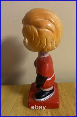Vintage 1960s Detroit Red Wings Mini Bobblehead Nodder Gordie Howe Era