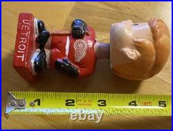 Vintage 1960s Detroit Red Wings Mini Bobblehead Nodder Gordie Howe Era