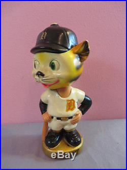 Vintage 1960s Detroit Tigers Mascot Bobblehead Gold Base Nodder Japan Baseball