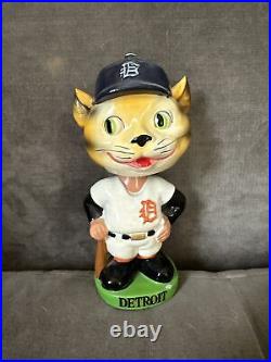 Vintage 1960s Detroit Tigers Mascot Bobblehead Nodder Japan Tiger Face Cracked