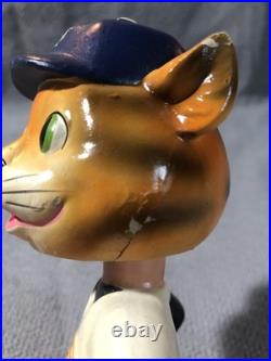 Vintage 1960s Detroit Tigers Mascot Bobblehead Nodder Japan Tiger Face Cracked
