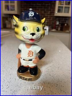 Vintage 1960s Detroit Tigers Mascot Bobblehead Nodder Japan Tiger with Box