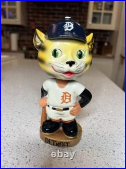 Vintage 1960s Detroit Tigers Mascot Bobblehead Nodder Japan Tiger with Box