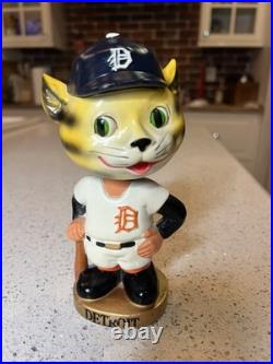 Vintage 1960s Detroit Tigers Mascot Bobblehead Nodder Japan Tiger with Box
