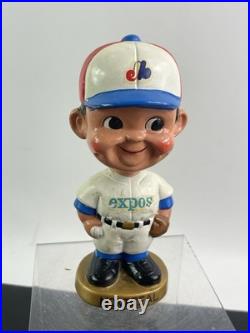 Vintage 1960s Era Montreal Expos Sports Specialties Bobblehead Gold Base Nodder