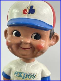 Vintage 1960s Era Montreal Expos Sports Specialties Bobblehead Gold Base Nodder