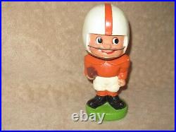 Vintage 1960s Football Nodder Bobblehead Orange White Toes Up Japan