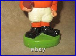 Vintage 1960s Football Nodder Bobblehead Orange White Toes Up Japan