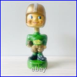 Vintage 1960s Green Bay Packers Bobblehead Doll Apsco Toes Up NFL