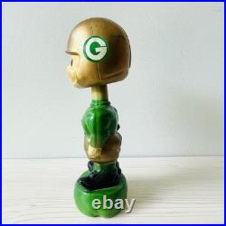 Vintage 1960s Green Bay Packers Bobblehead Doll Apsco Toes Up NFL