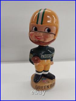 Vintage 1960s Green Bay Packers Bobblehead Gold Base