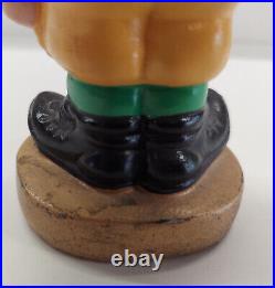 Vintage 1960s Green Bay Packers Bobblehead Gold Base Toes Up