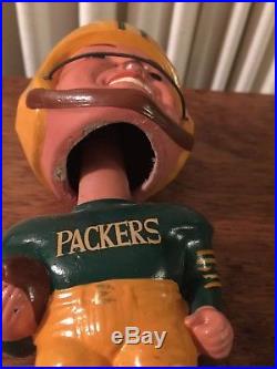 Vintage 1960s Green Bay Packers Nodder Bobble head. Made In Japan