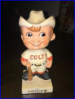 Vintage 1960s Houston Colts 45s Bobblehead Nodder White Base Rare