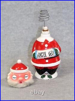 Vintage 1960s Japan ceramic Santa Claus bobble head with motion blinking eyes Vintage 1960s Japan ceramic Santa Claus bobble head with motion blinking eyes