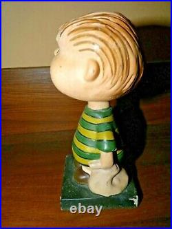 Vintage 1960s LEGO Square Base Nodder Bobble Head Japan Linus From Peanuts Show