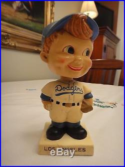 Vintage 1960s Los Angeles Dodgers Bobble Head Nodder All Original Excellent Cond