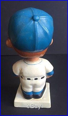 Vintage 1960s Los Angeles Dodgers Bobble Head Nodder All Original White Base