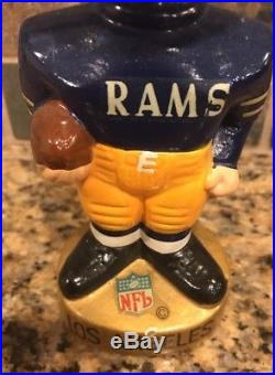 Vintage 1960s Los Angeles Rams NFL Bobblehead. Made In Japan. 7.5 Tall. Rare