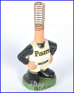 Vintage 1960s MLB Pittsburgh Pirates Bobblehead Nodder 7 Tall Round Green Base
