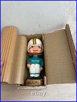 Vintage 1960s Miami Dolphins NFL Bobblehead by Sports Specialties Original Box