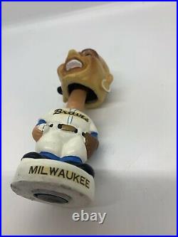 Vintage 1960s Milwaukee Braves mini Mascot Bobbing Nodder Baseball Bobblehead