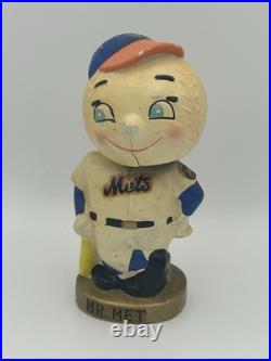 Vintage 1960s Mr. Met New York Mets Bobblehead Nodder Rare MLB Mascot