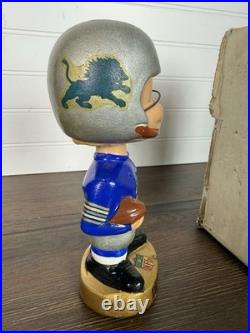 Vintage 1960s NFL Bobblehead / Nodder Detroit Lions With Original Box