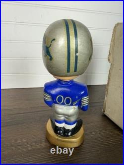 Vintage 1960s NFL Bobblehead / Nodder Detroit Lions With Original Box
