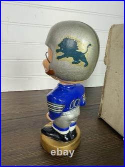 Vintage 1960s NFL Bobblehead / Nodder Detroit Lions With Original Box