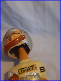Vintage 1960s NFL Dallas Cowboys Gold Base And Gold Helmet Bobble Head