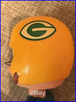 Vintage 1960s NFL Football Green Bay Packers Bobblehead/Nodder Gold Base