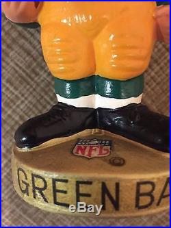Vintage 1960s NFL Football Green Bay Packers Bobblehead/Nodder Gold Base