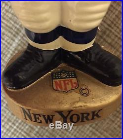 Vintage 1960s NFL Football New York Giants Bobblehead/Nodder Gold Round Base