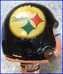 Vintage 1960s NFL Football Pittsburgh Steelers Bobblehead/Nodder withGold Base