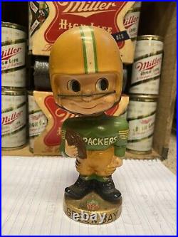 Vintage 1960s NFL Green Bay packers toes up Nodder, Bobble head, Bobbin' Head