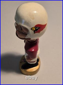 Vintage 1960s NFL St Louis Cardinals Football Bobblehead Nodder Gold Base with Box