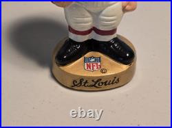 Vintage 1960s NFL St Louis Cardinals Football Bobblehead Nodder Gold Base with Box
