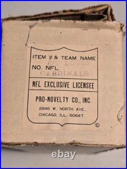 Vintage 1960s NFL St Louis Cardinals Football Bobblehead Nodder Gold Base with Box