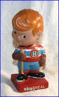 Vintage 1960s NHL MONTREAL CANADIENS HOCKEY BOBBLEHEAD NODDER BOBBLE HEAD