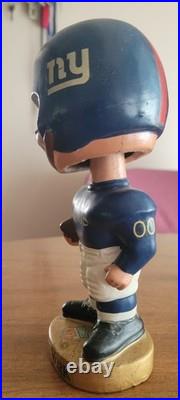 Vintage 1960s NY Football Giants Gold Base Bobblehead Nodder NFL, NO BREAKS Vintage 1960s NY Football Giants Gold Base Bobblehead Nodder NFL, NO BREAKS