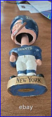 Vintage 1960s NY Football Giants Gold Base Bobblehead Nodder NFL, NO BREAKS Vintage 1960s NY Football Giants Gold Base Bobblehead Nodder NFL, NO BREAKS